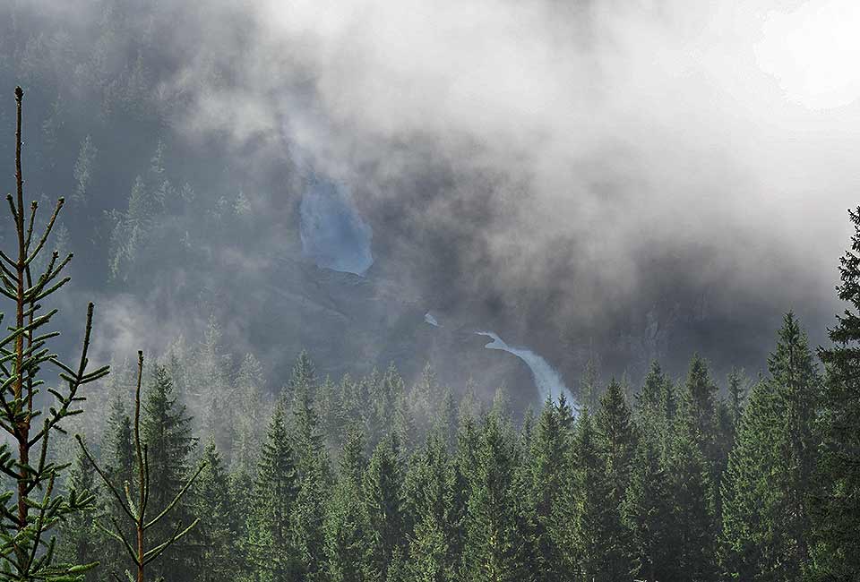 Blick auf die Krimmler Wasserfälle