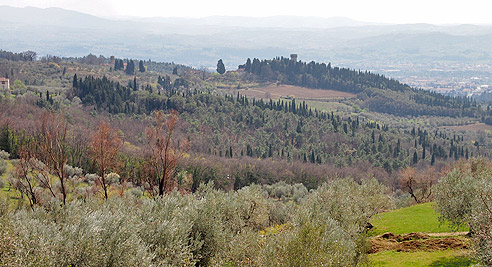Schöne Aussicht auf das Florentiner Becken