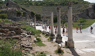 Radfahren in der Türkei: Das große Theater von Ephesos