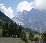 Blick aufs Zugspitzmassiv