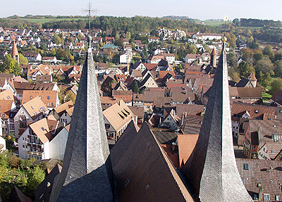 Würmtalradweg: Blick von St. Peter und Paul