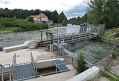 Stauwehr an der Mangfall