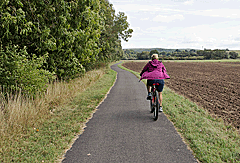 Entspannter Radweg