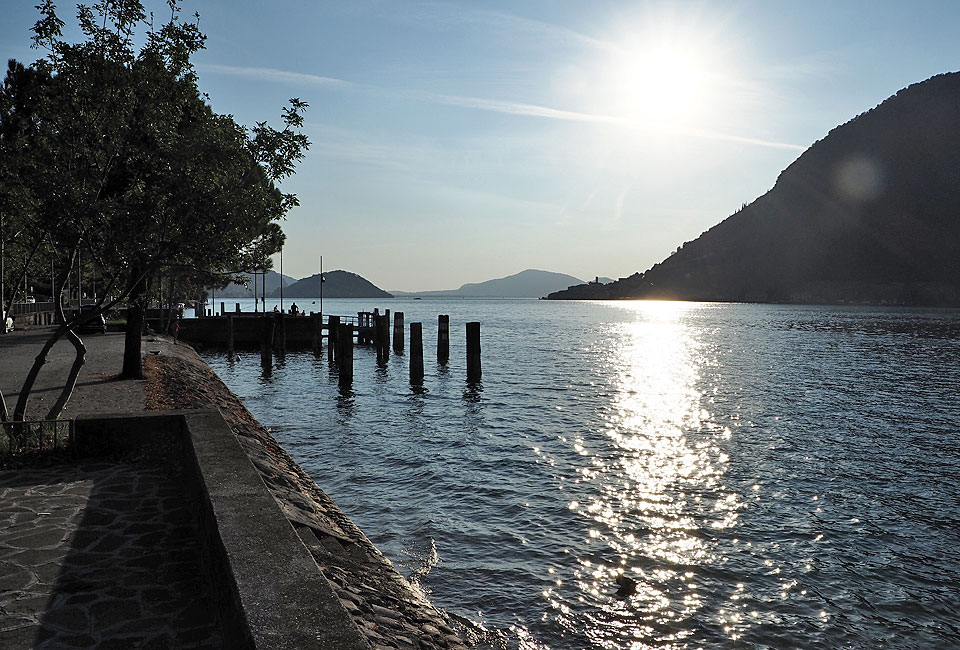 An der Hafenmole in Sulzano