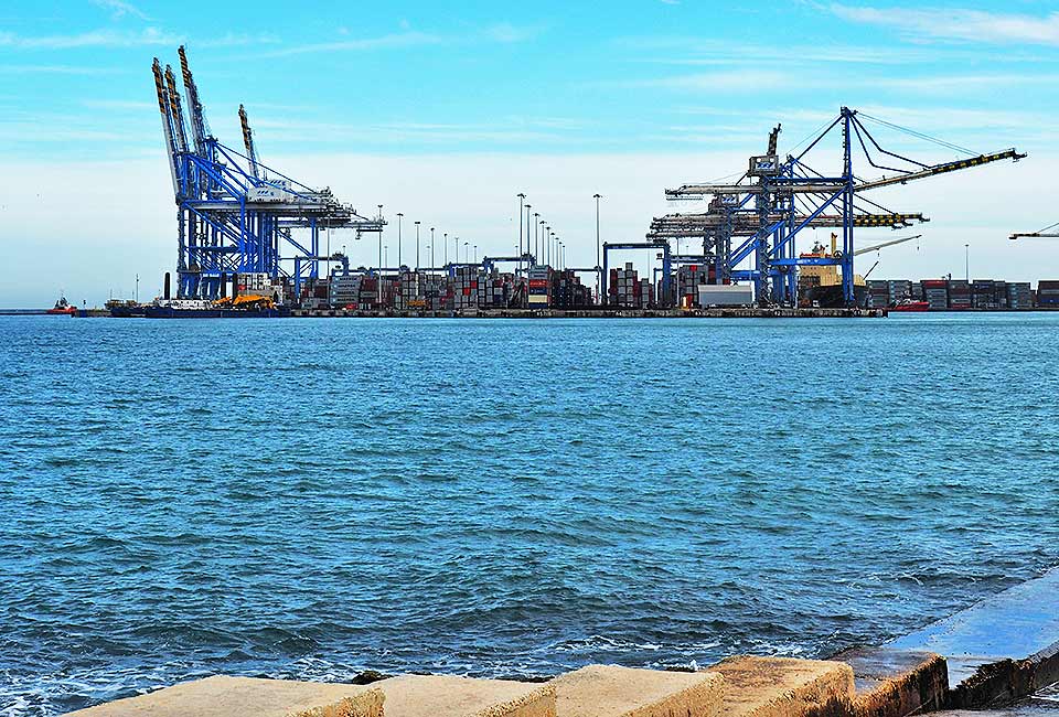 Containerterminal am Malta Freeport