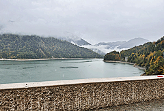 Blick auf den Sylvensteinstausee
