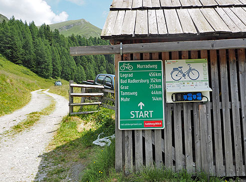 Hier beginnt der Mur-Radweg