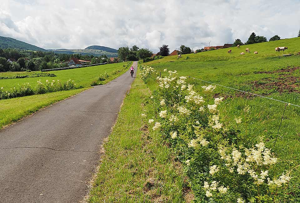 Auf schöner Bahntrasse bergauf